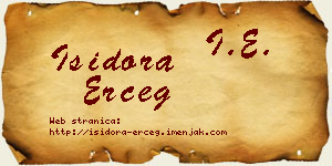 Isidora Erceg vizit kartica